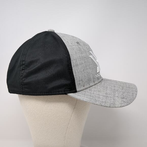 Vortex Snapback Hat Gray One Size Embroidered Logo Colorblock 6 Panel - Picture 5 of 8